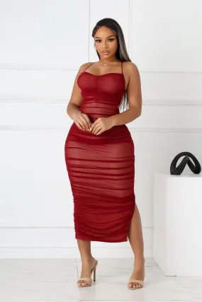 Flowy casual dress Body Talk Ruched Midi Dress