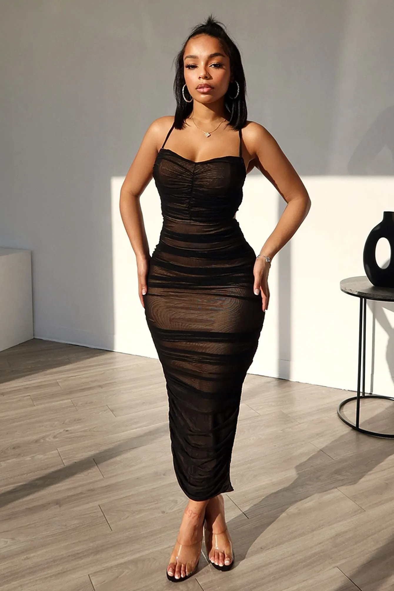 Comfortable Fashion Body Talk Ruched Midi Dress