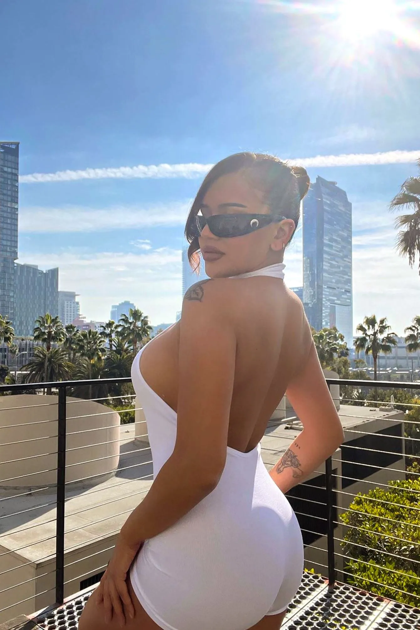 Soft Smooth Open Back Romper On The Go Ventilated Mesh Lining