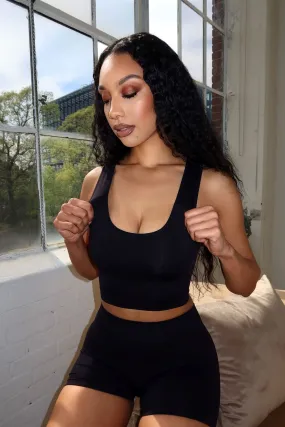 Soft Basic Smooth Scoop Neck Top Hot Weather FlexibleMobility