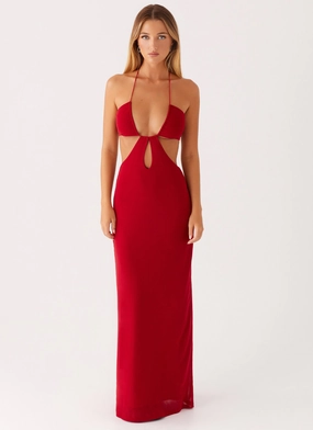 Minimal Outfit Hallie Maxi Dress - Red
