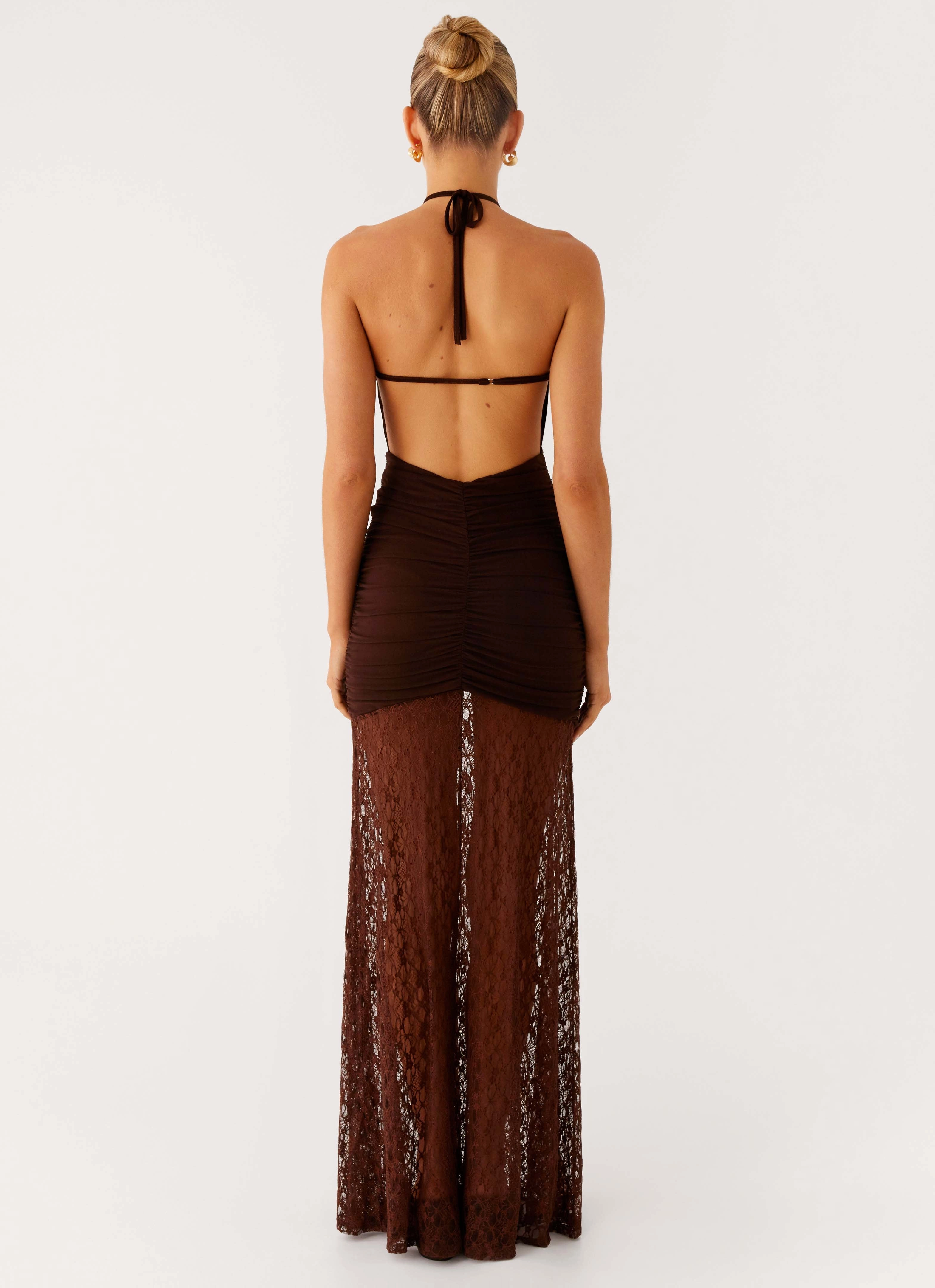 Wedding guest Somber Maxi Dress - Chocolate