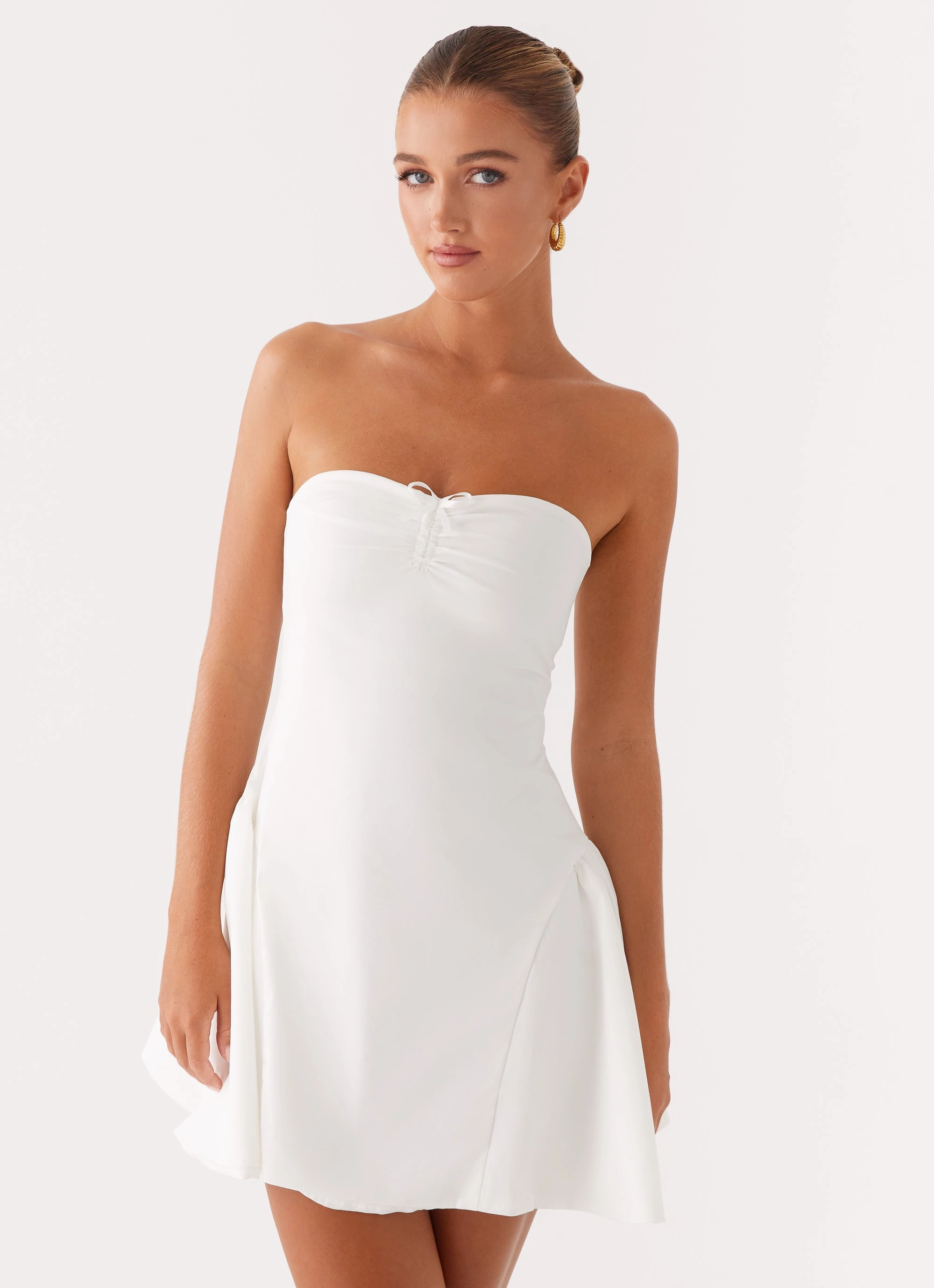 Retro Style Chic Tones Lucille Mini Dress - White