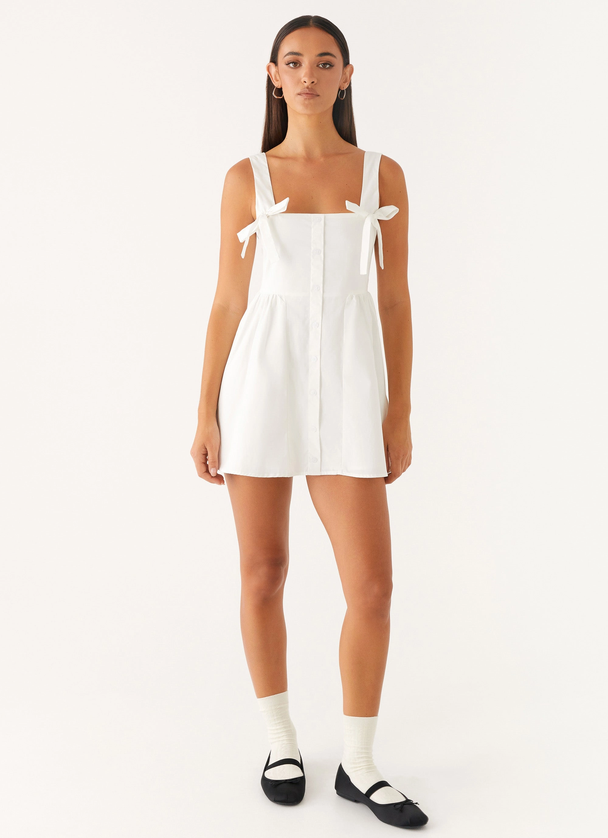 Unconditional Mini Dress - White Flexible Motion