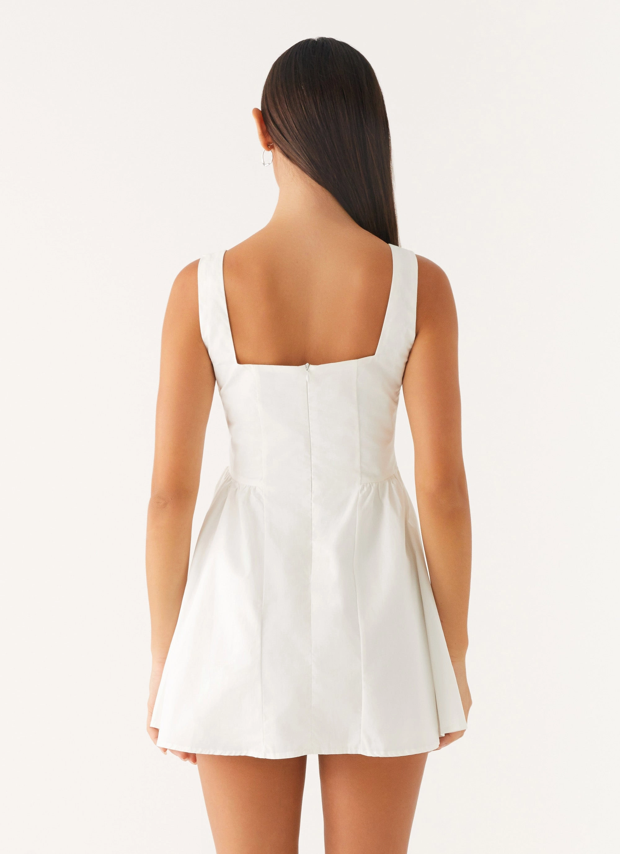 button detail Unconditional Mini Dress - White