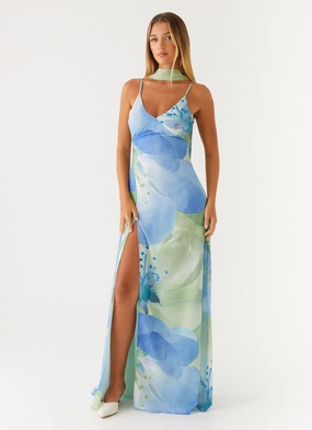 Sanctuary Maxi Dress - Flower Print Simple Shape