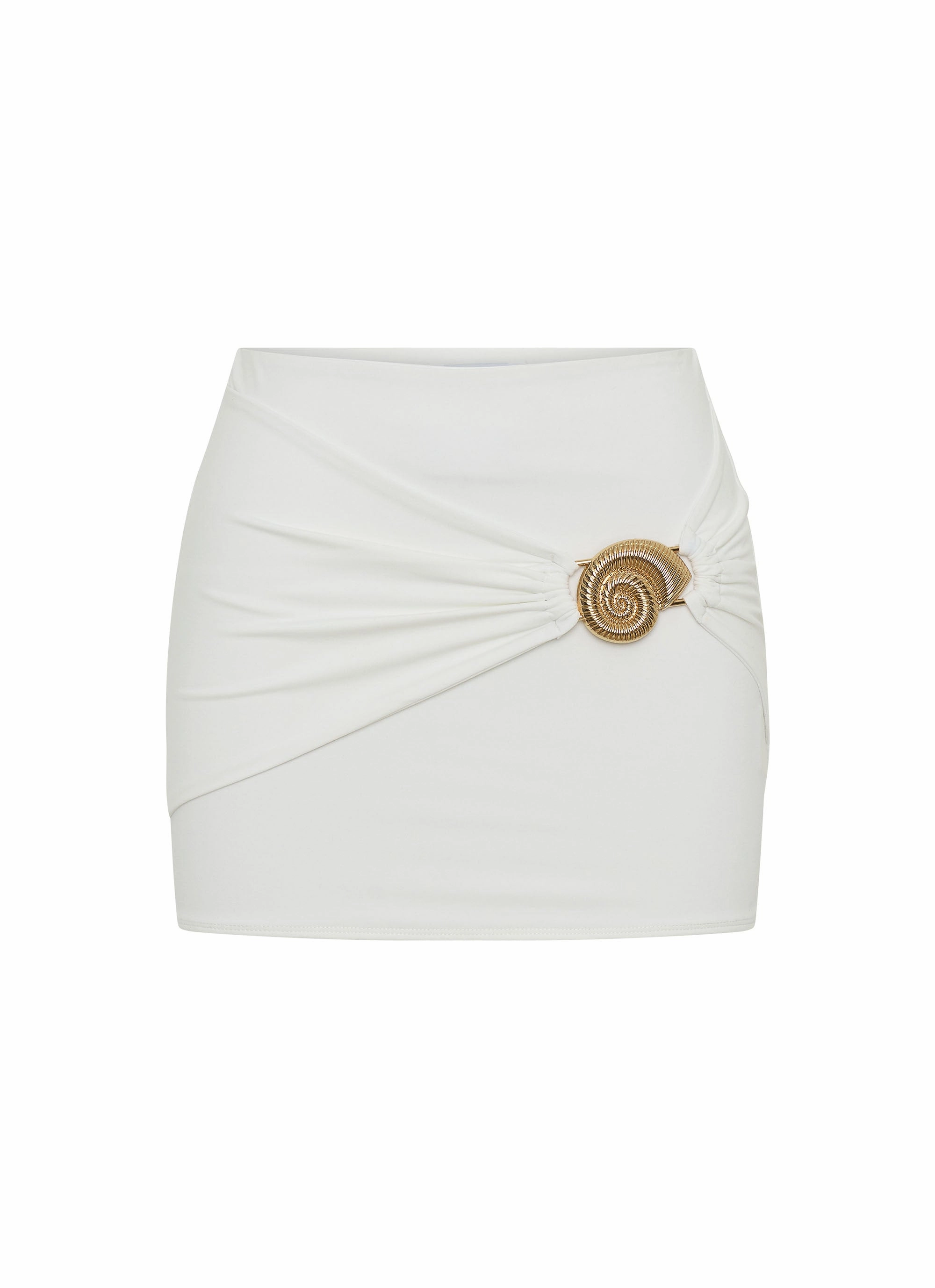 quick dry Minimalist Layering Shoreline Mini Skirt - White