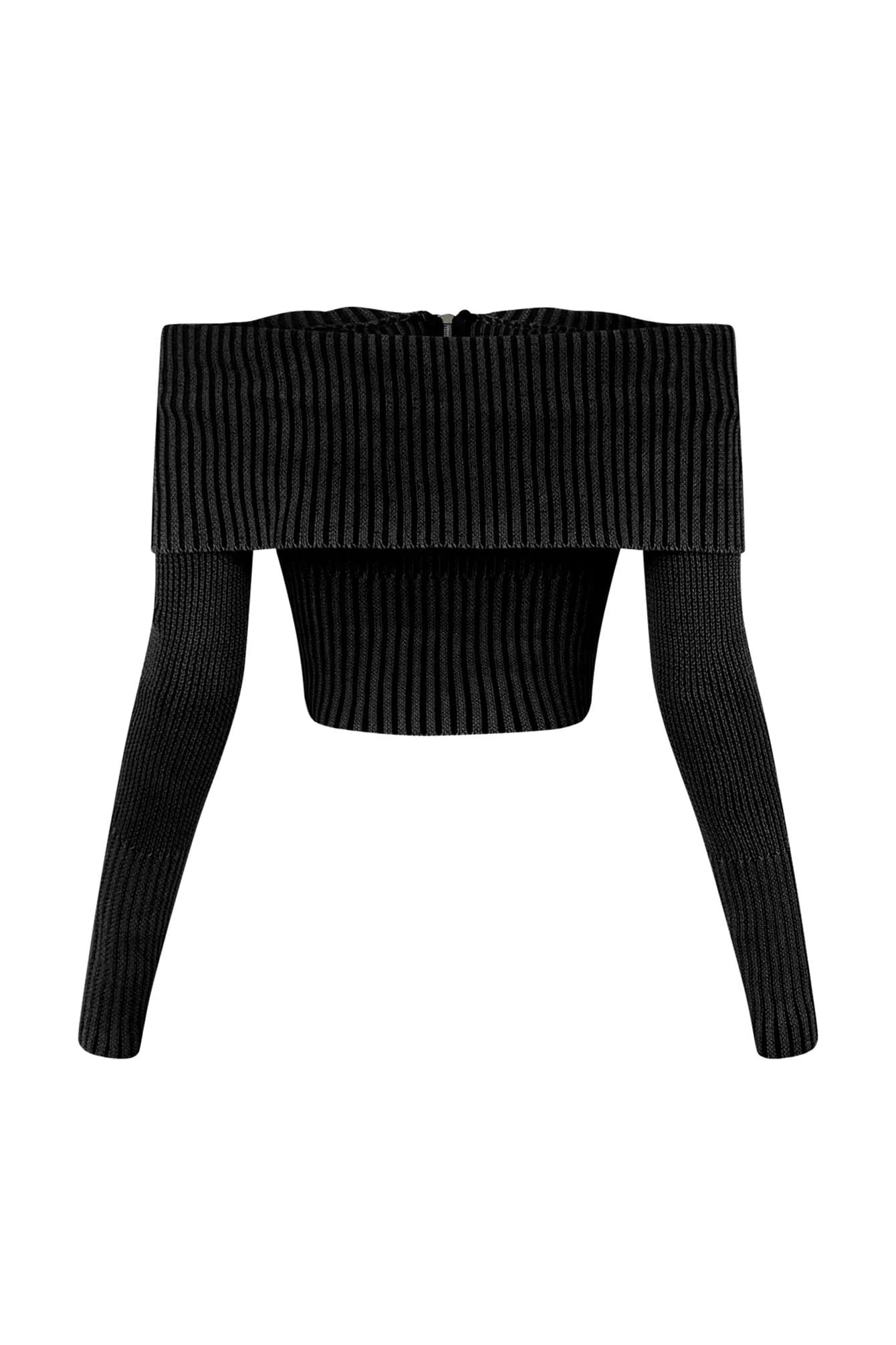 Bethany Folded Cape Zipper Sweater Non Restrictive Cut Tailored Silhouette