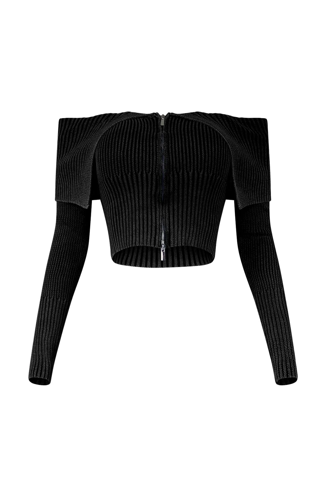 TemperatureRegulating Bound Seam Finish Bethany Folded Cape Zipper Sweater Non Restrictive Cut