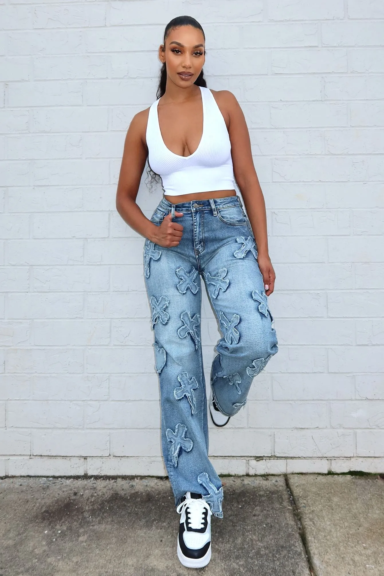 Flex Fit Smart Fit Cross Your Mind Baggy Denim Jeans