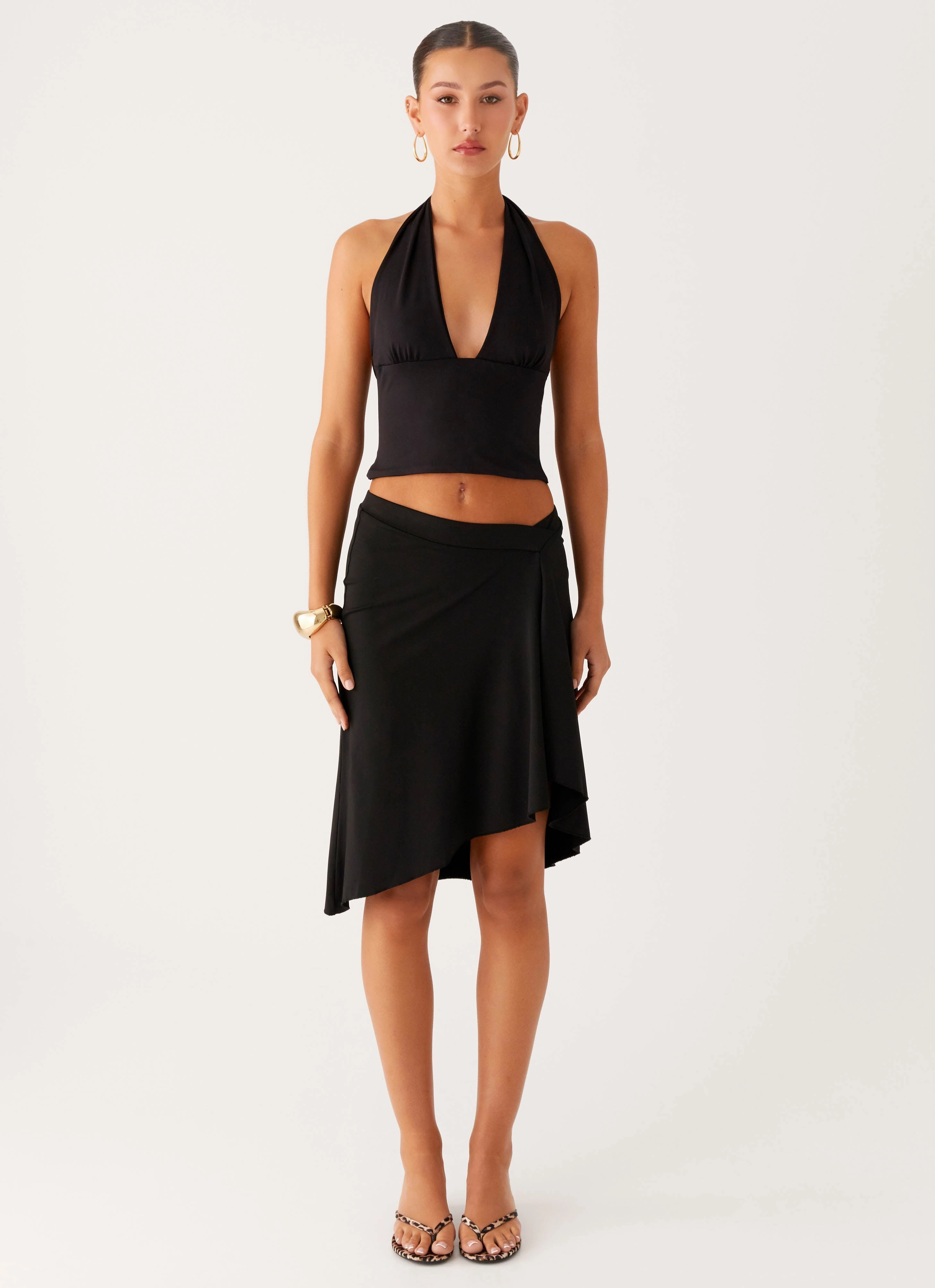 Fade Out Hardwear Halter Top - Black LayeredCuff