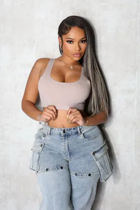 Softline Seamless Basic Crop Top Stylish Tank