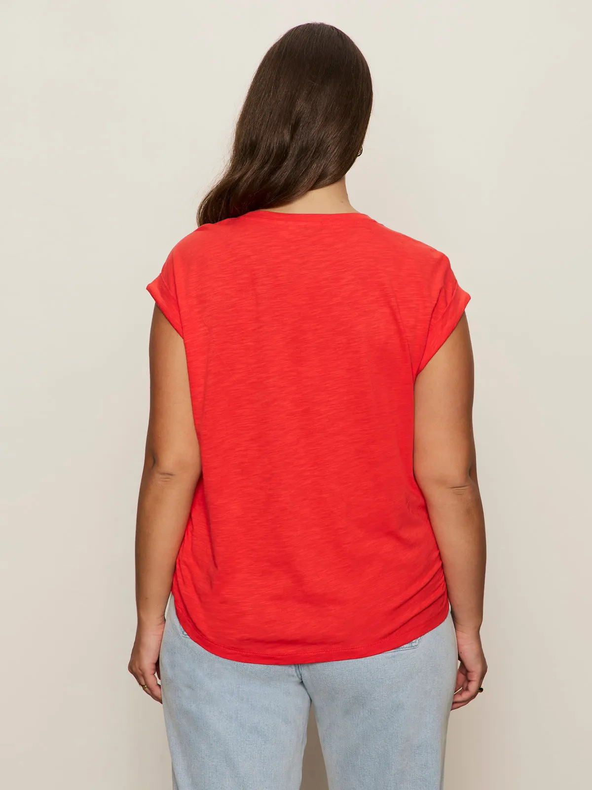 Knotted Muscle Tee Cayenne Extended Sizing Reinforced Hemline SoftTouchFinish