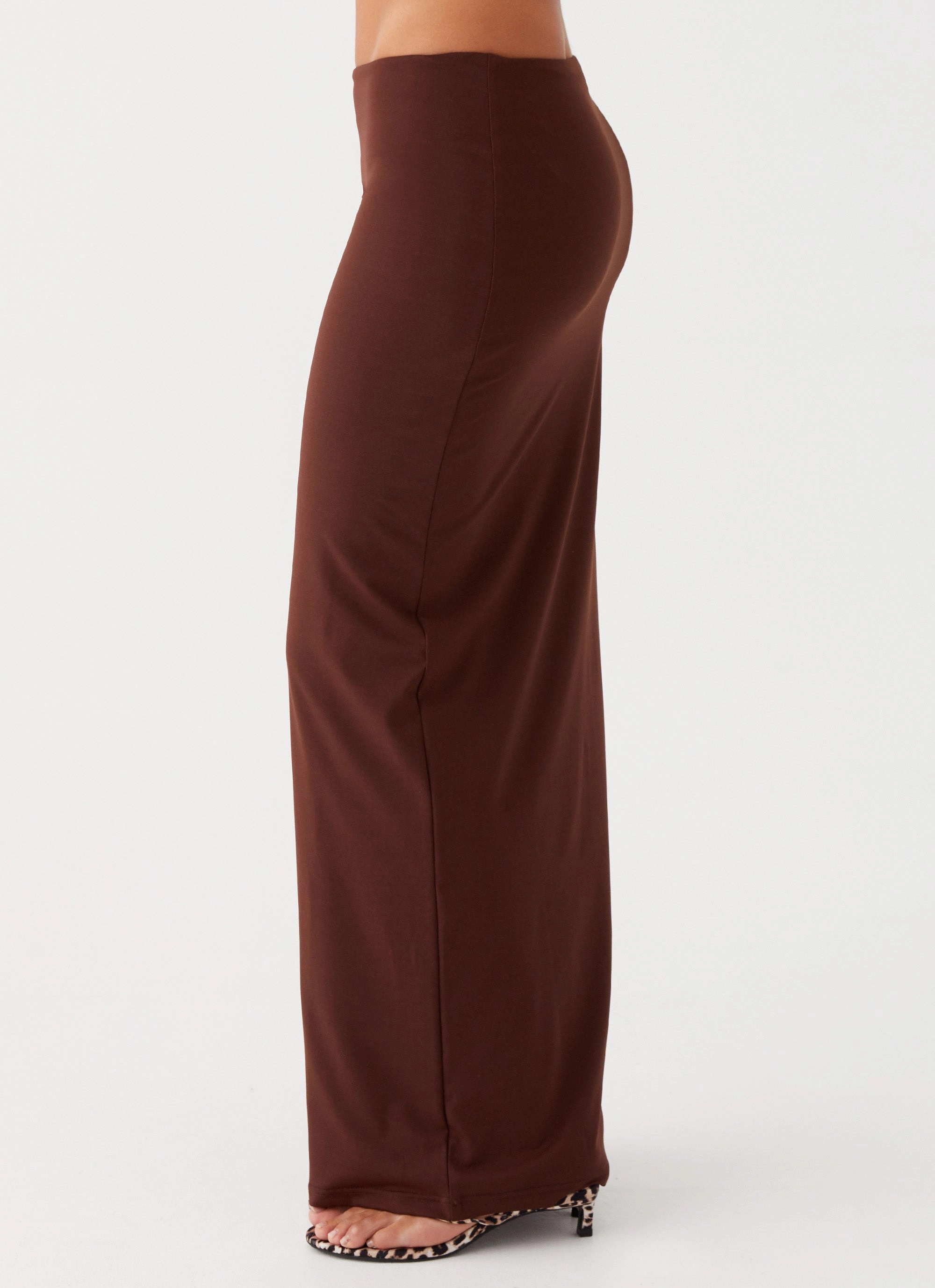 Draped Design Solace Soul Maxi Skirt - Chocolate