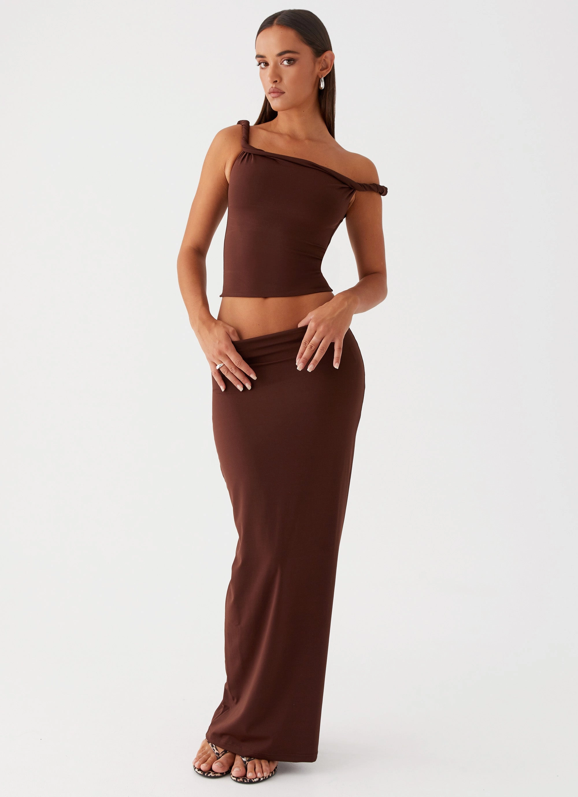 Flow Look Solace Soul Maxi Skirt - Chocolate