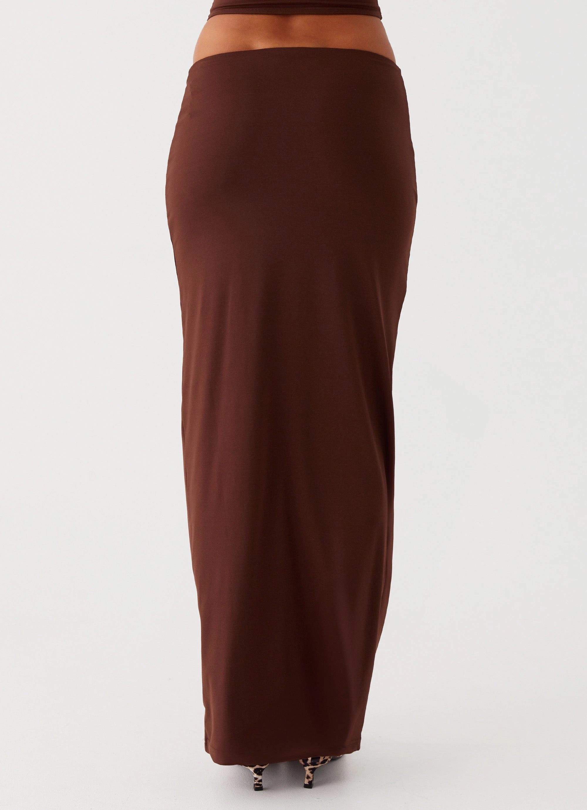Solace Soul Maxi Skirt - Chocolate Slip Resistant Waist Trend Ready