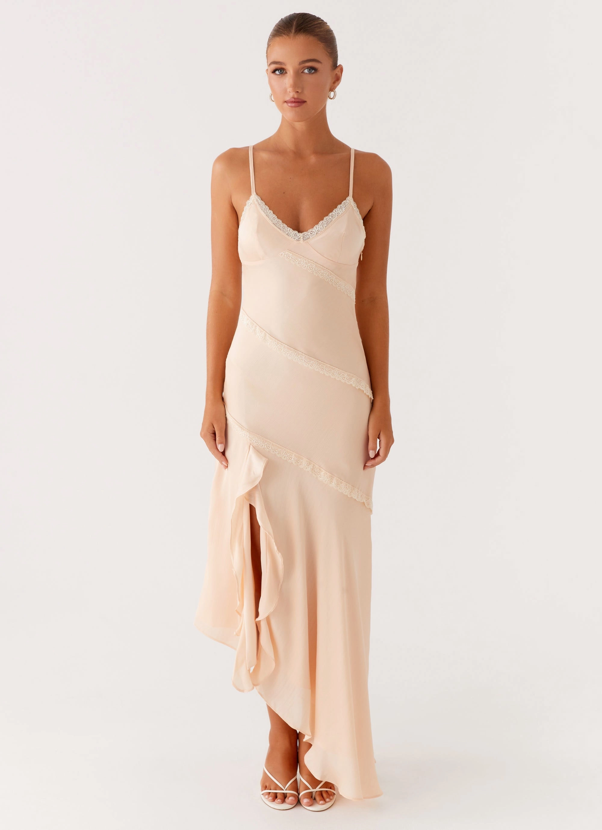 Solana Maxi Dress - Peach Soft Appearance Casual Style Wear