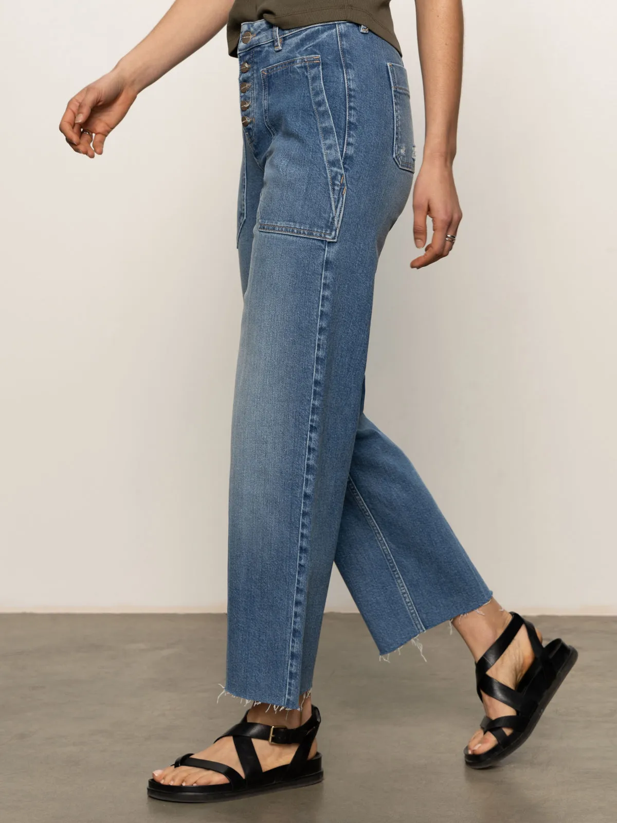 Soleil 90's Straight High Rise Jeans Medium SustainableManufacturing Mid-rise fit