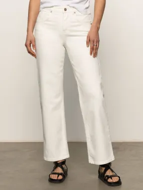 Zero Waste Manufacturing Soleil 90's Straight High Rise Jeans White