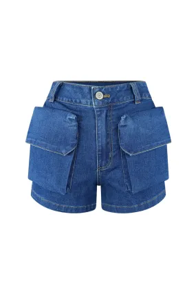 Area Code Denim Cargo Pocket Shorts Active Ready