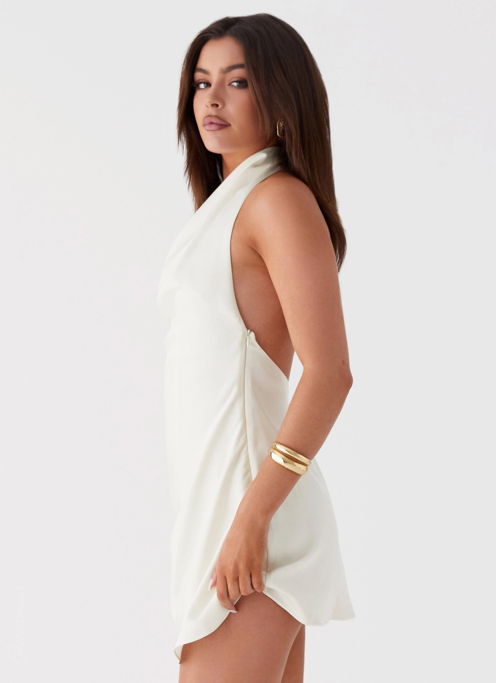 Sonelle Mini Dress - Ivory Lightweight Fabric