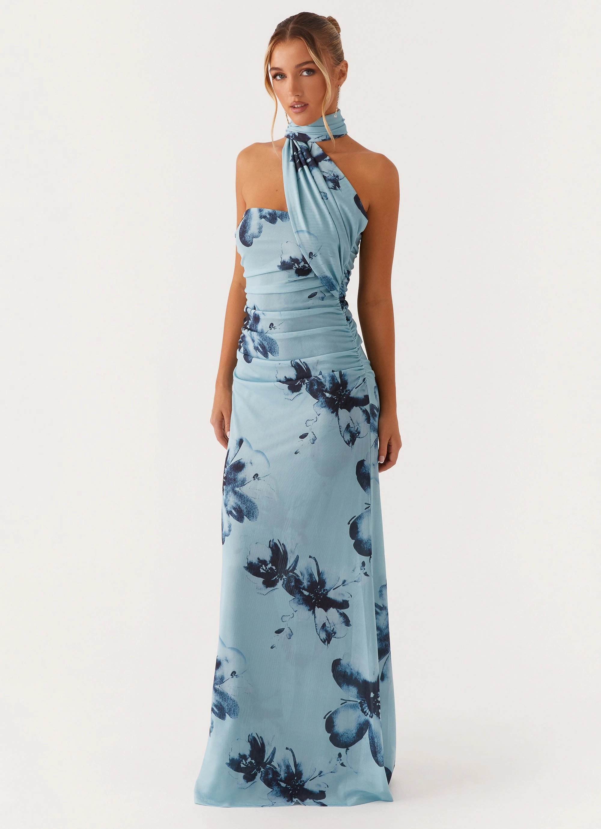 Songbird Maxi Dress - Blue Black Floral Day Ready Look