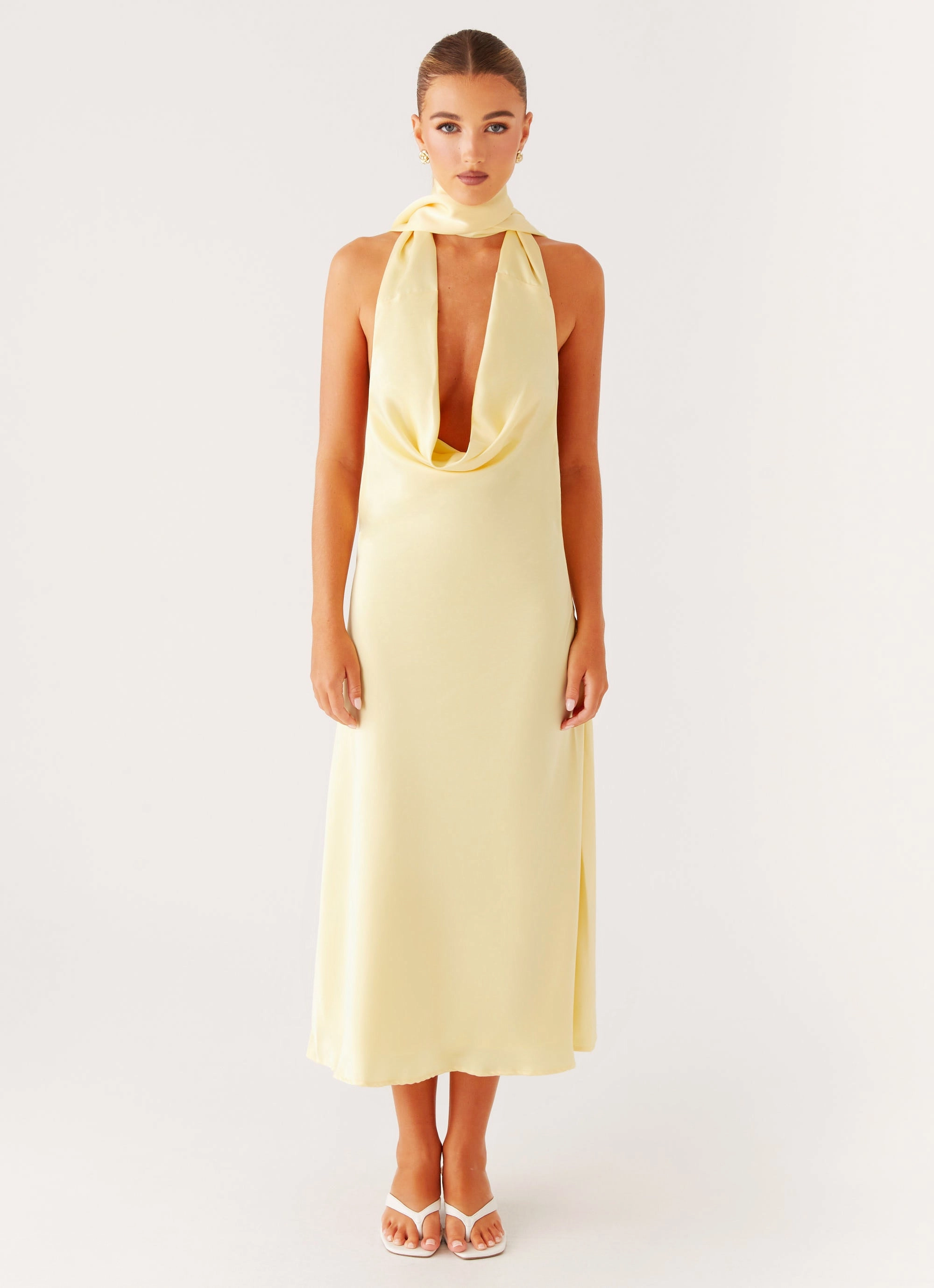 Sonny Midi Dress - Yellow Simple Ease Walkable Flow