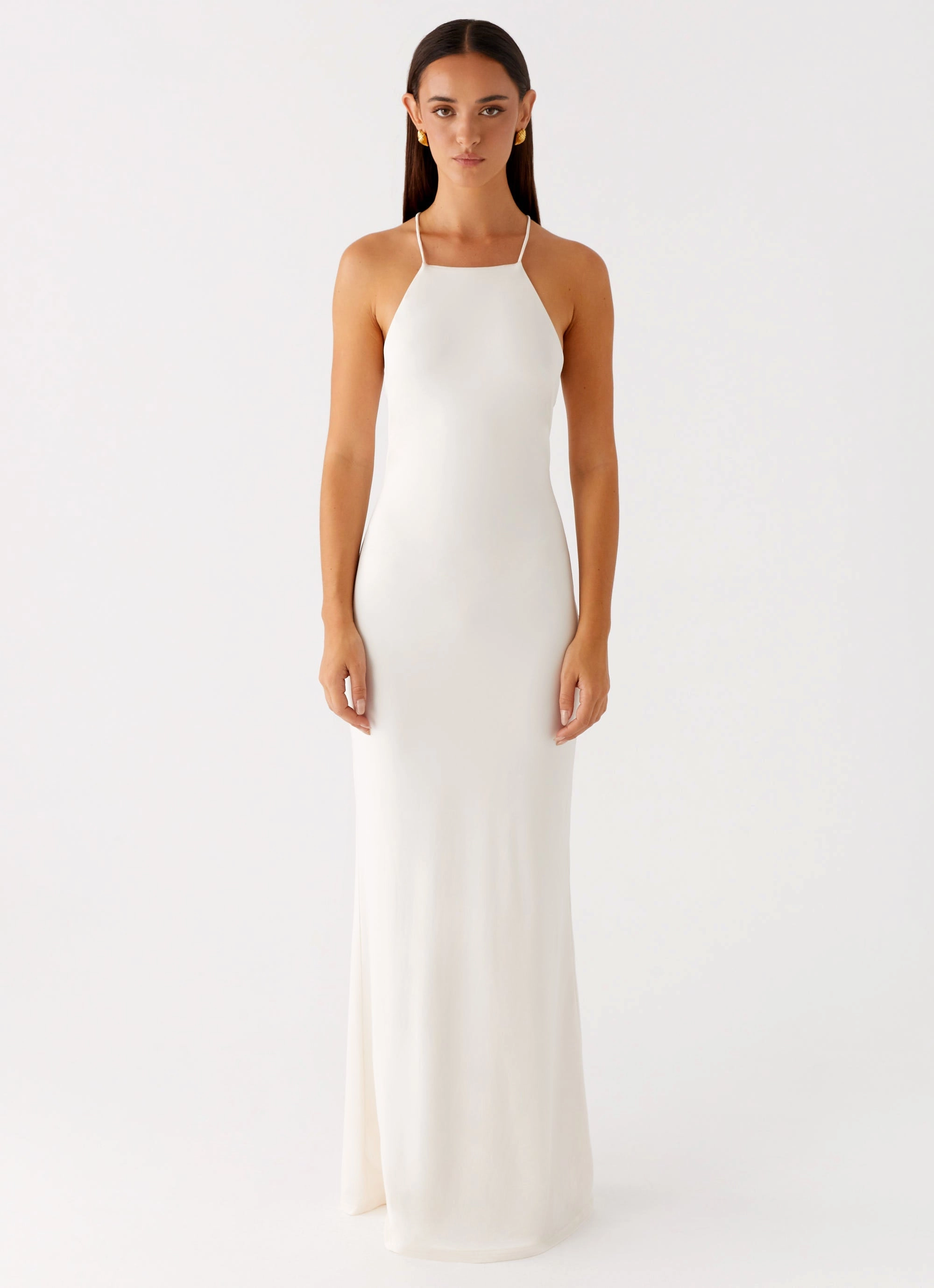 Flattering Wearable Raffa Pearl Maxi Dress - Ivory