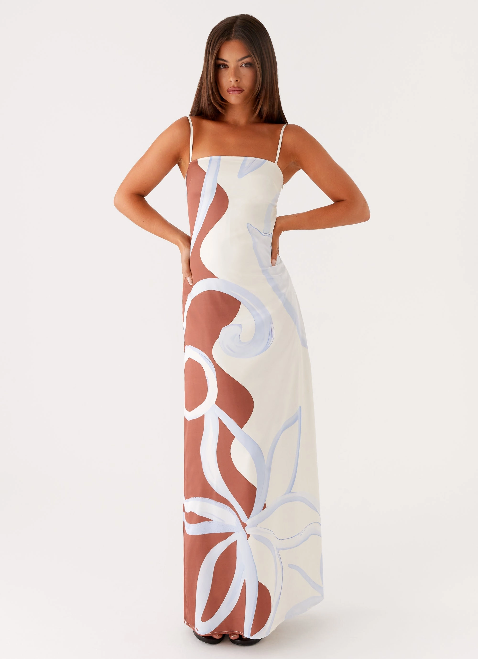 Semi Formal summer look Aster Bloom Maxi Dress - Bloom Wave Print