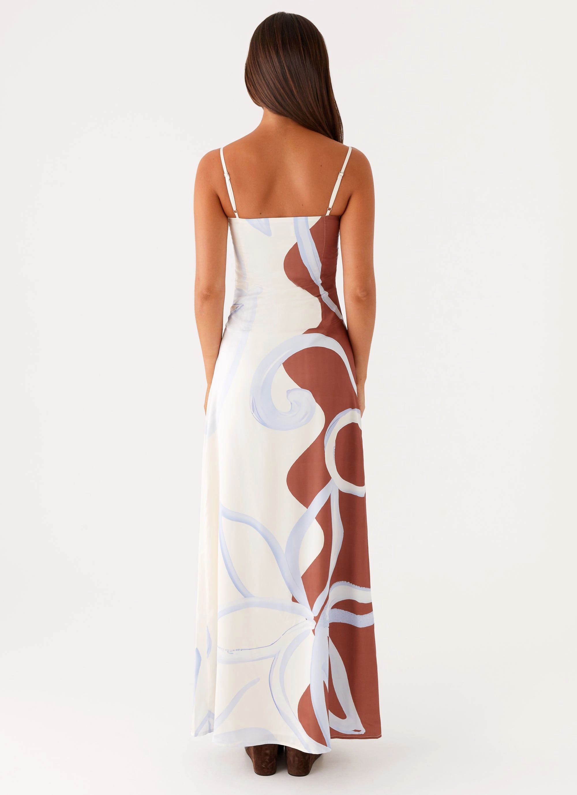 Brunch Glow Aster Bloom Maxi Dress - Bloom Wave Print