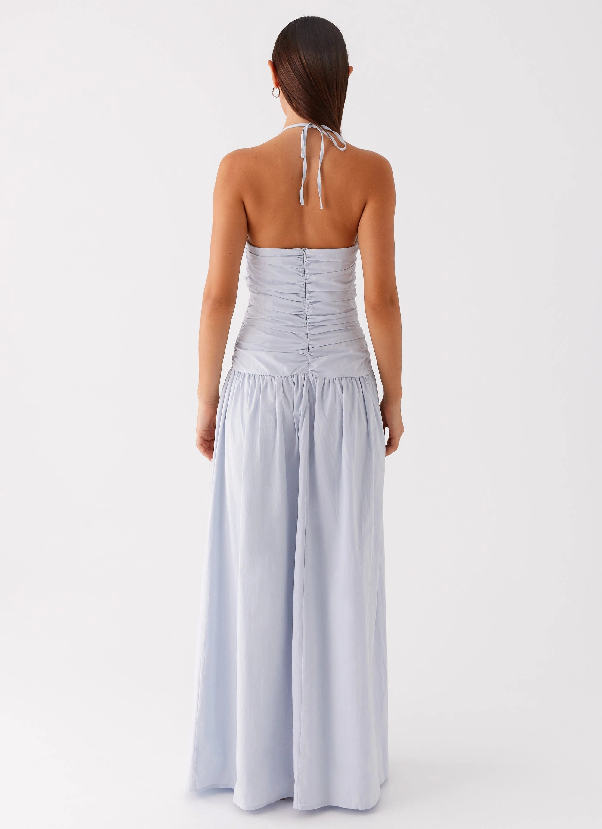 Modern Twist Cristina Halter Maxi Dress - Cornflower Blue