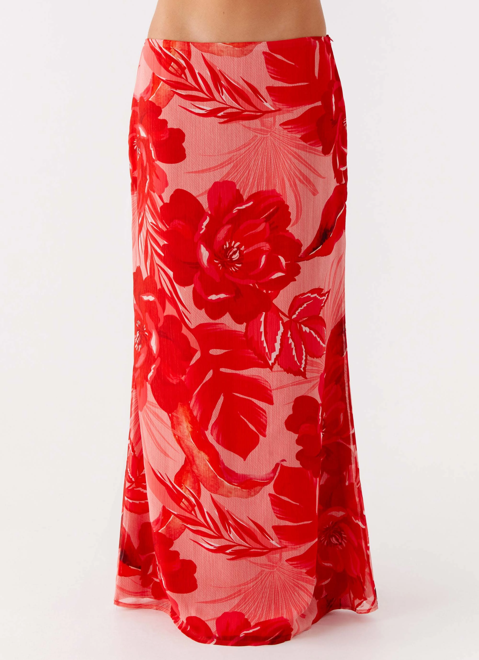 Soulful Low Rise Maxi Skirt - Sicily Sunsets Print Oversized style Everyday Line