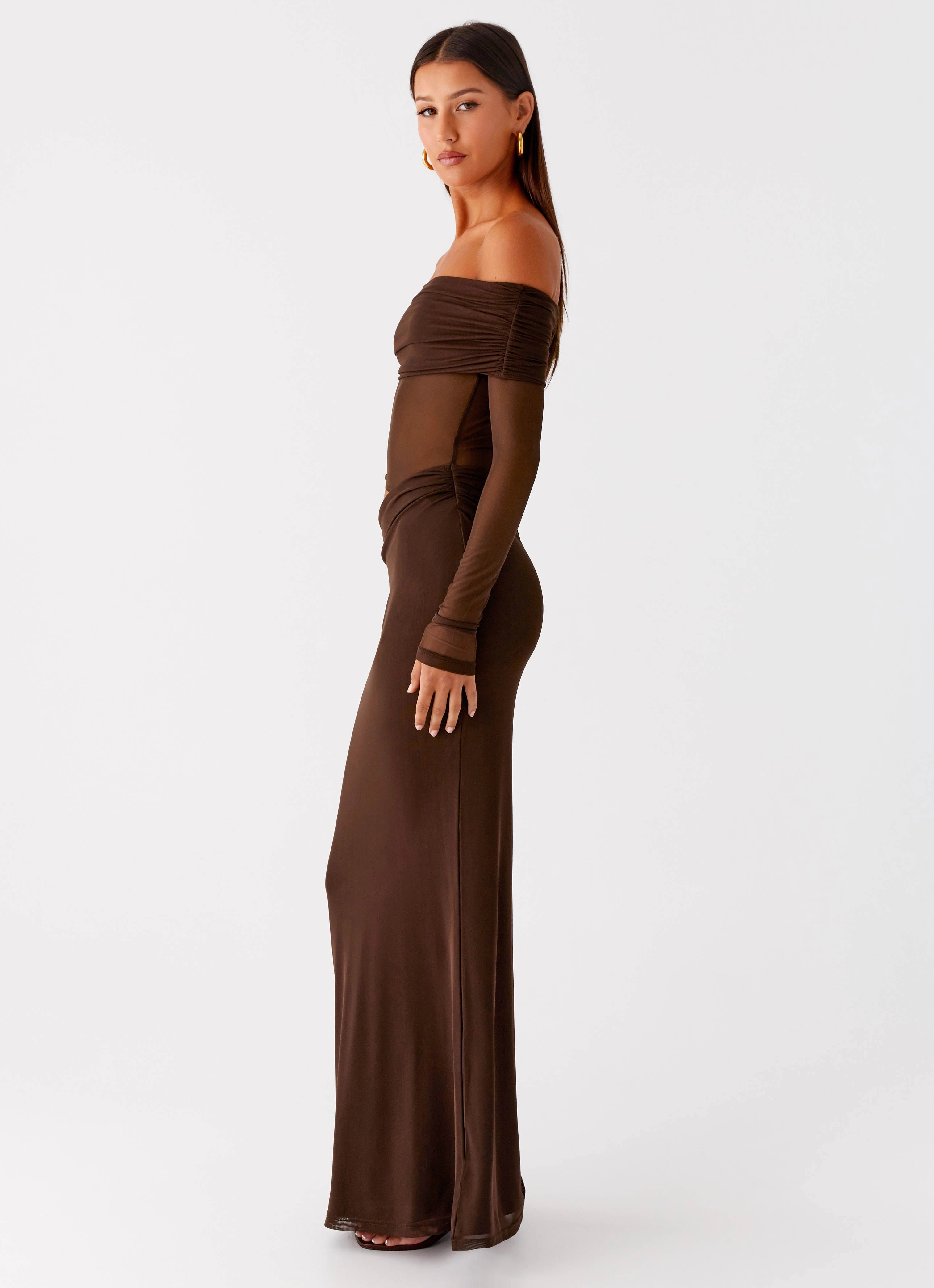 Travel Ready Air Layer Emery Maxi Dress - Chocolate