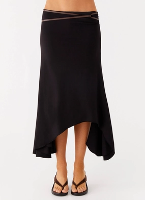 Seattle Midi Skirt - Black Simple Fit