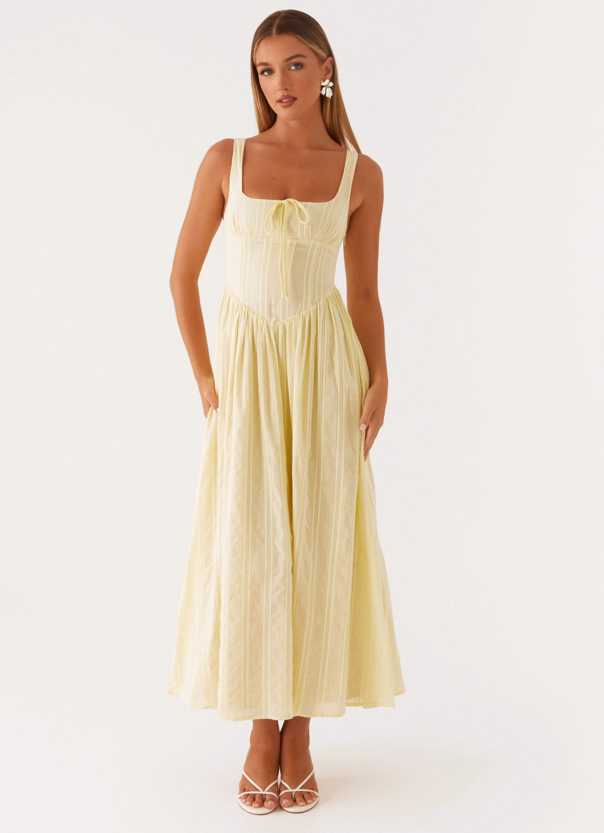 Soft Flow Pascuelle Midi Dress - Yellow