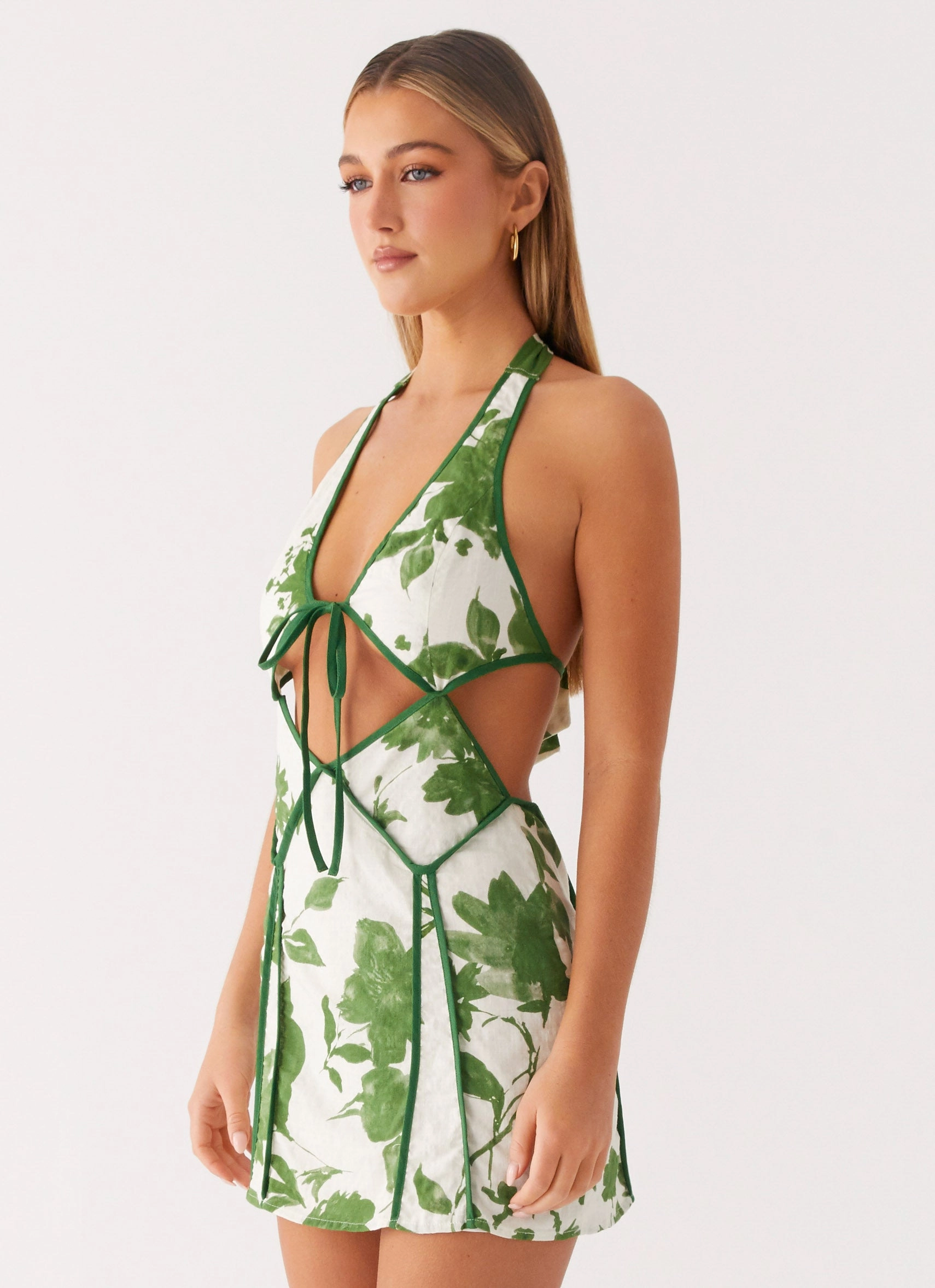 Sonnet Mini Dress - Verdant Bloom Everyday Comfort