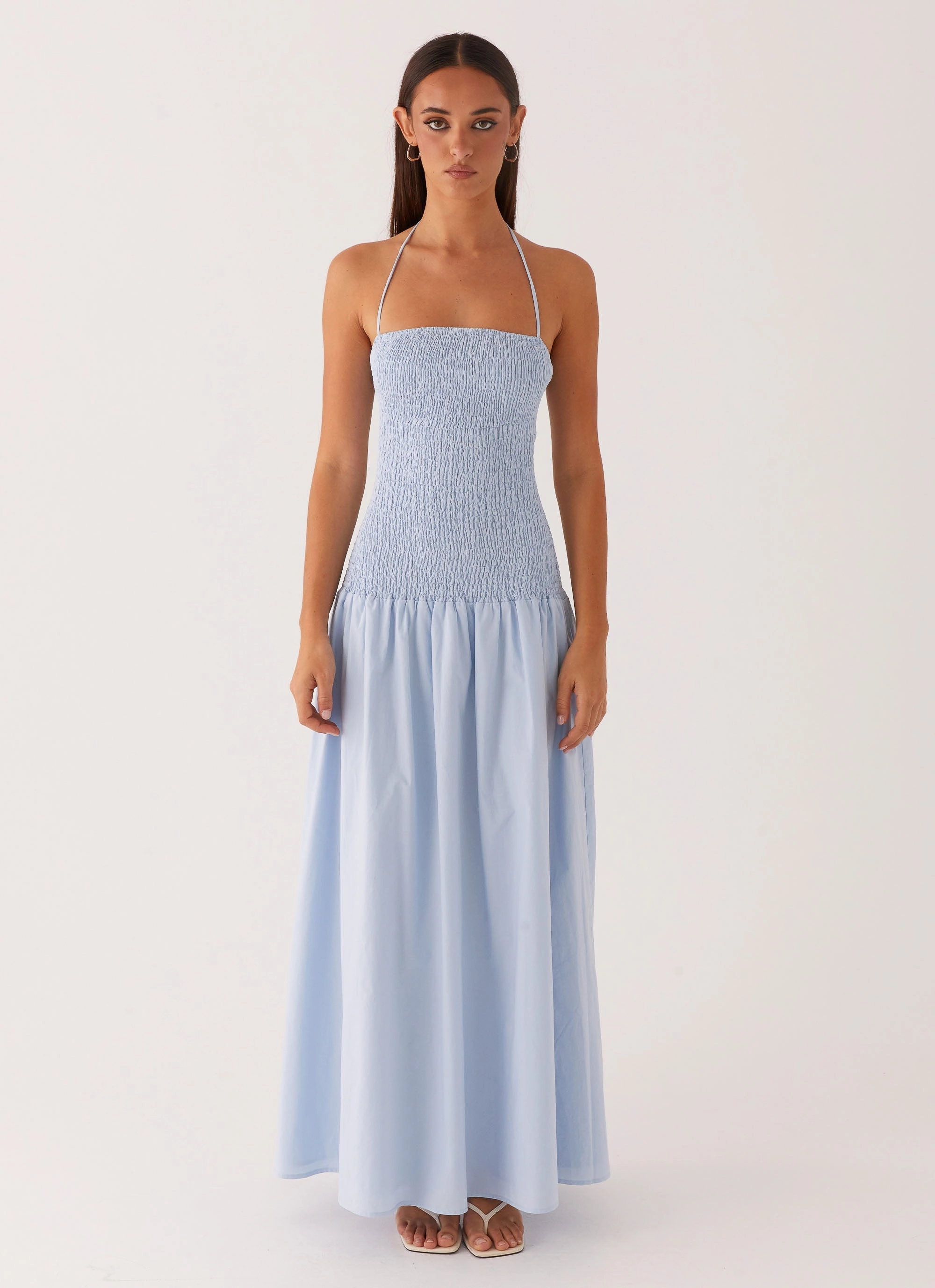 Zahra Maxi Dress - Blue Balanced Fit Walk Grace