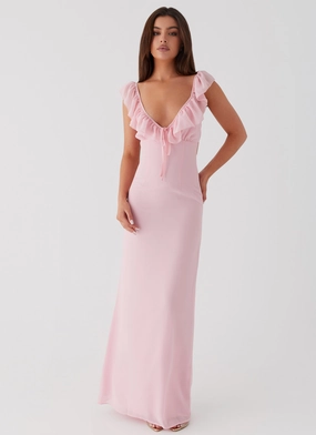 Collared Silvie Maxi Dress - Pink