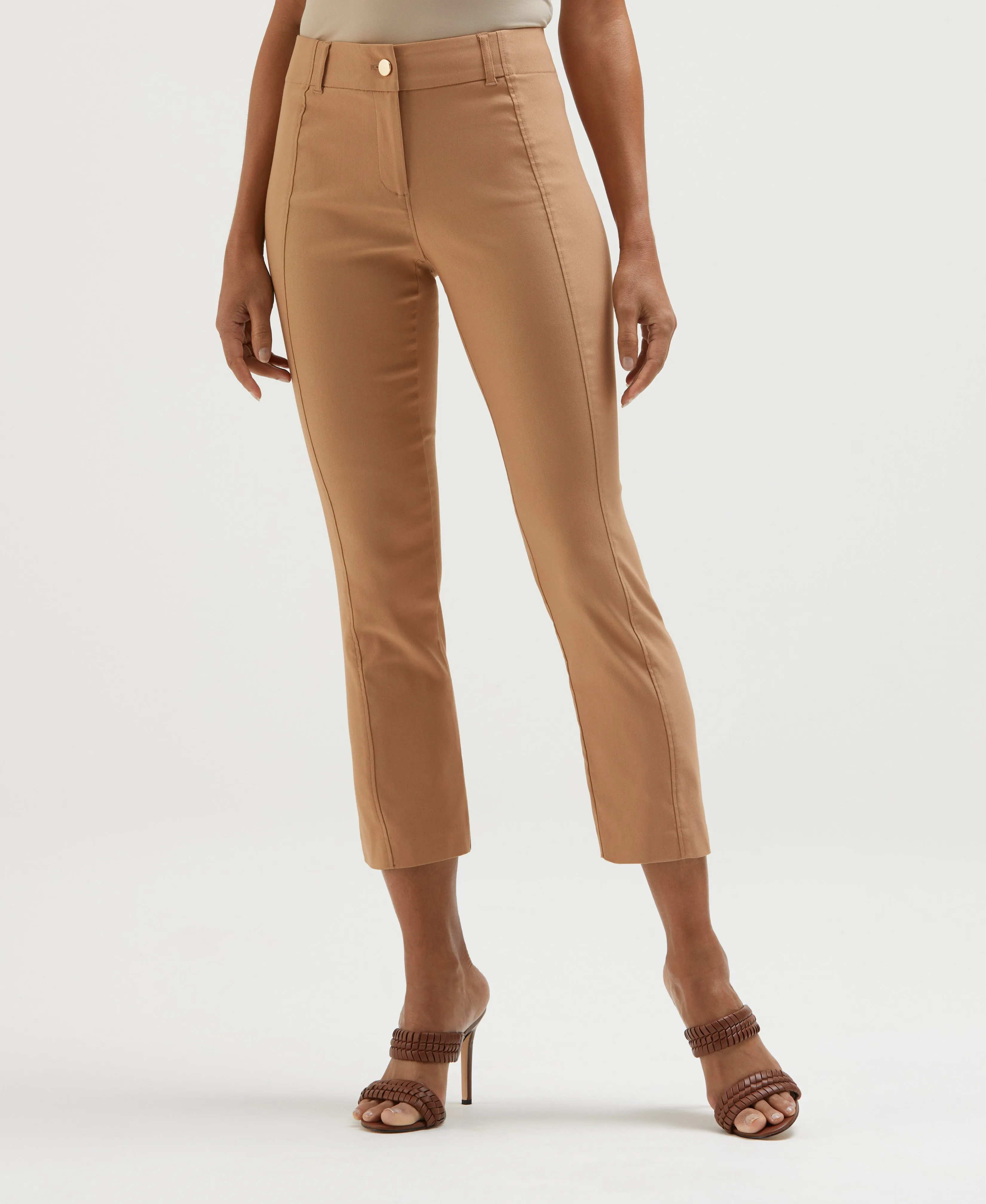 ReinforcedStitching Quick Wash Satin Luxe Straight Leg Crop Pant