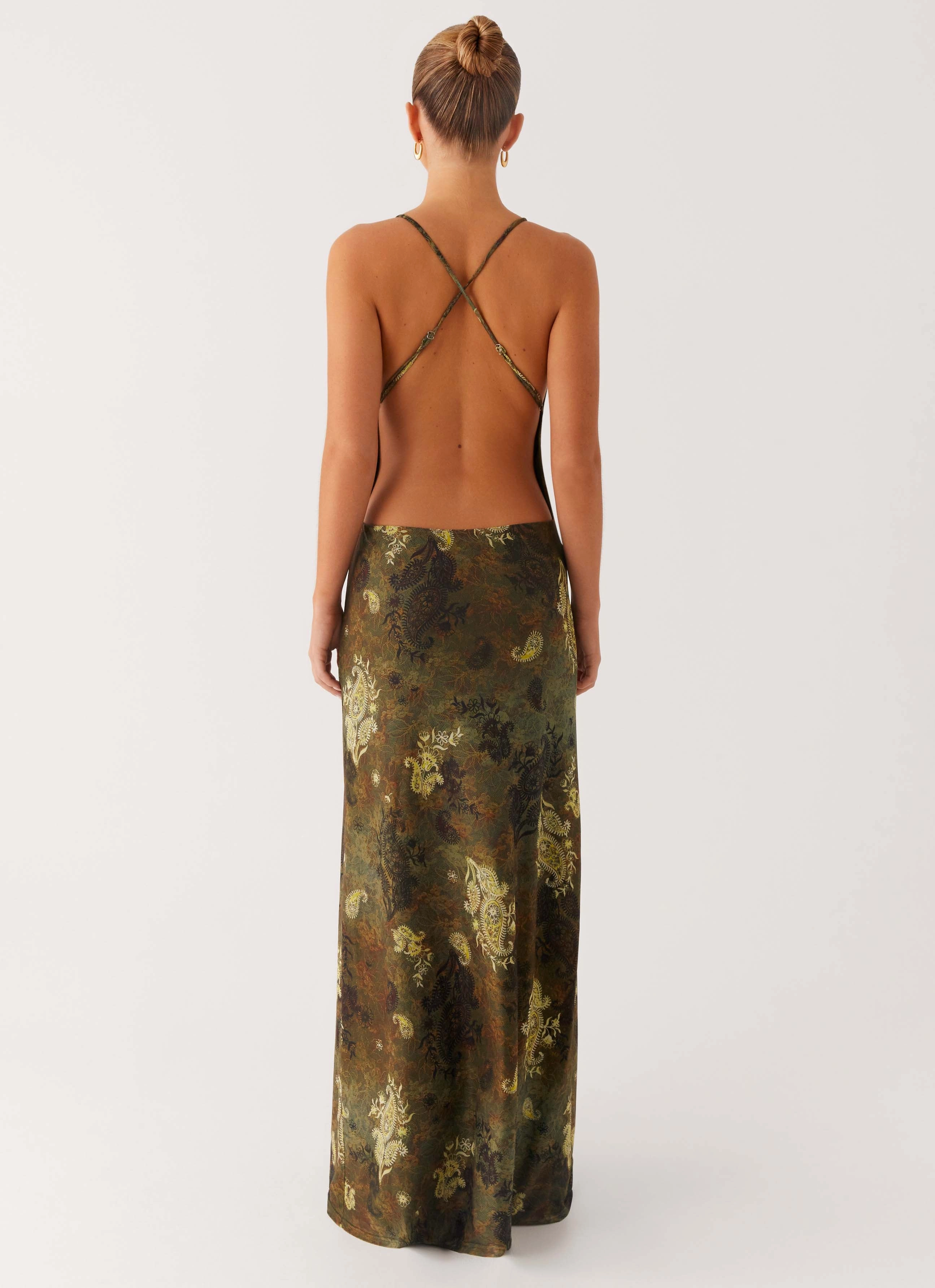 Light Weight Star Fields Maxi Dress - Cyber Floral