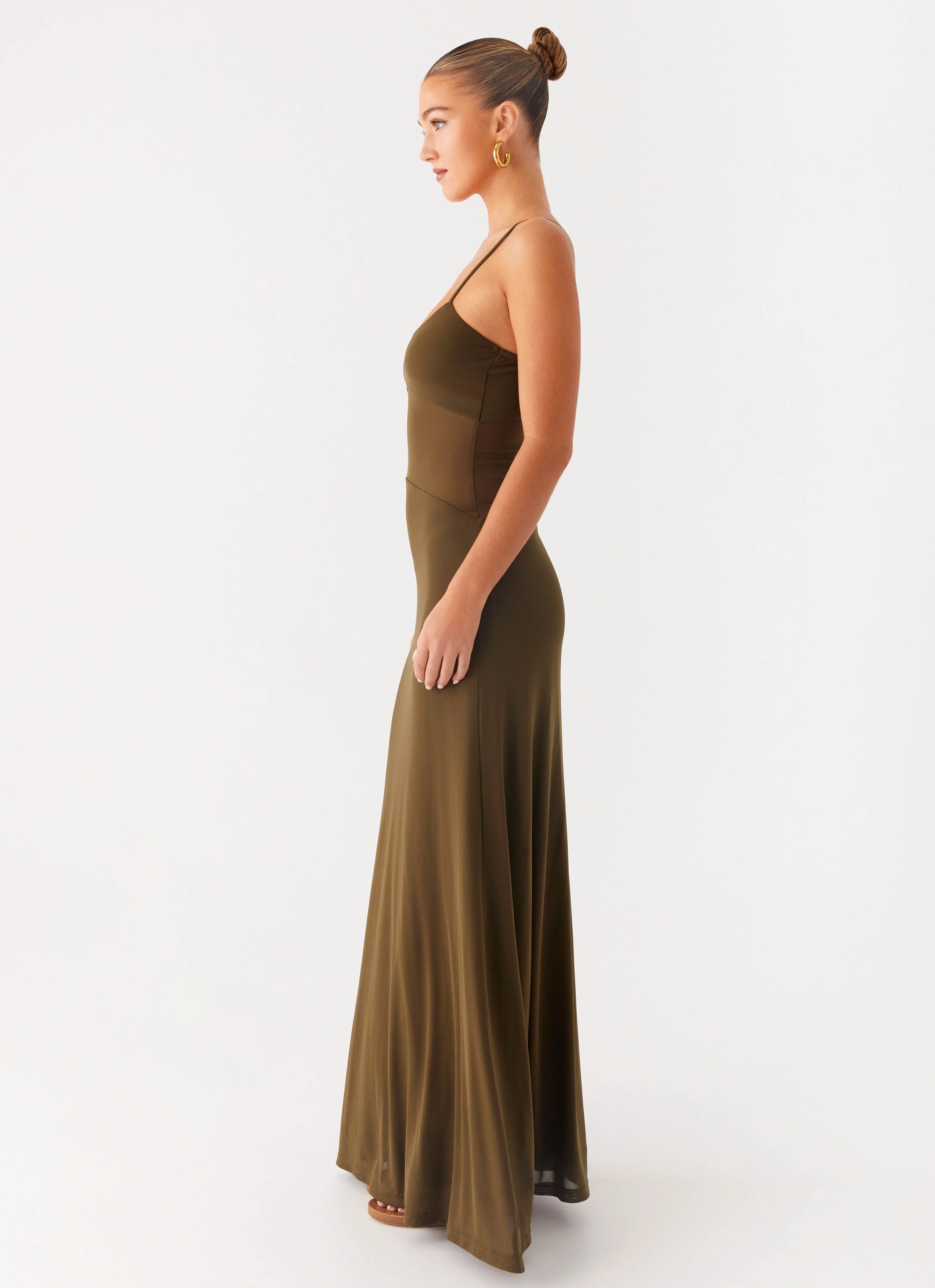 Starfall Maxi Dress - Khaki Casual Vibes Modern Chic