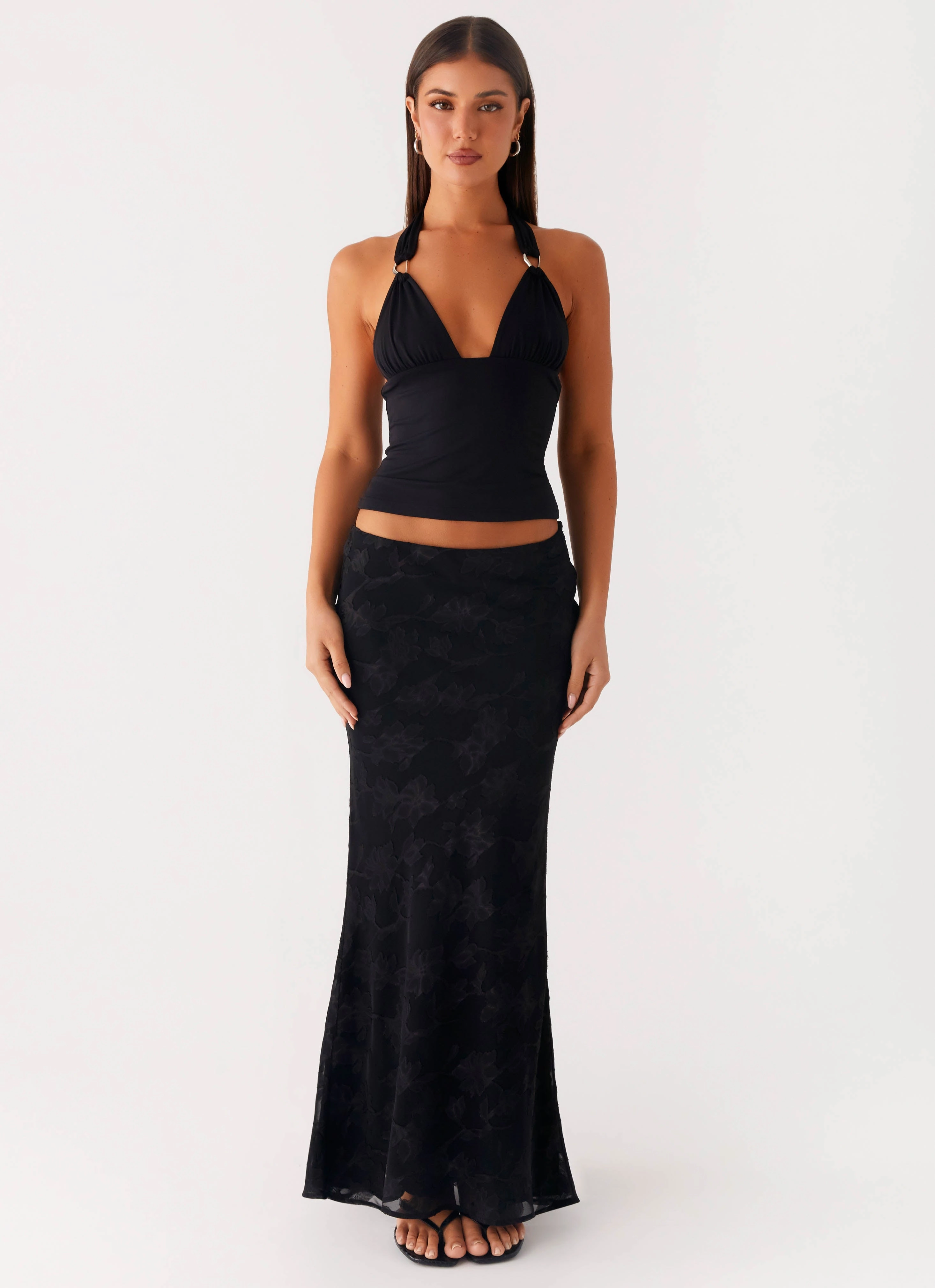 Starlit Maxi Skirt - Black Comfy Wear