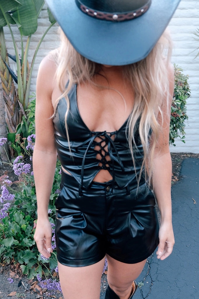 Everyday Shopping Day Starstruck Faux Leather Shorts