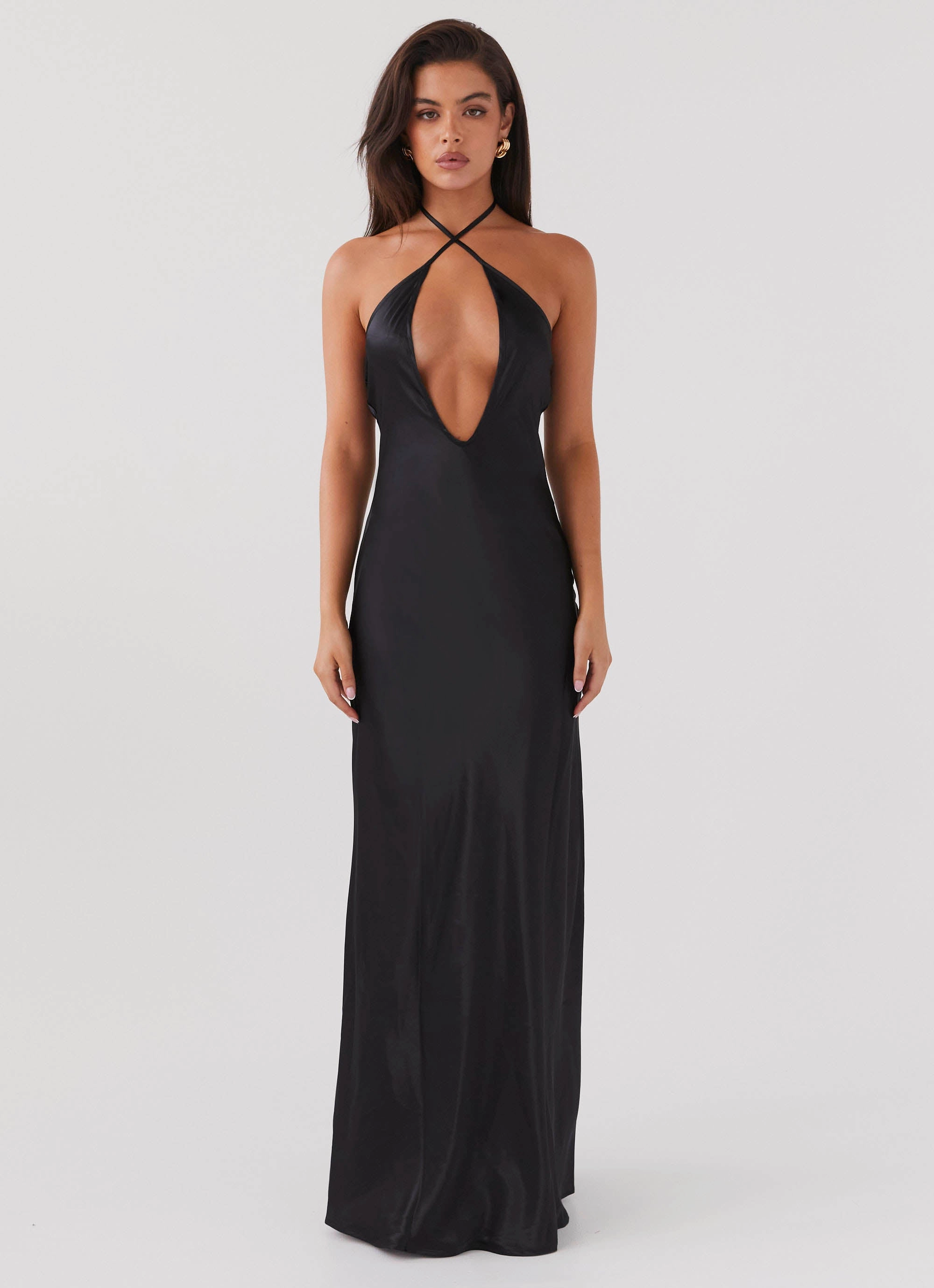 Bright bold dress Birthday-Celebration Noir Symphony Maxi Dress - Black
