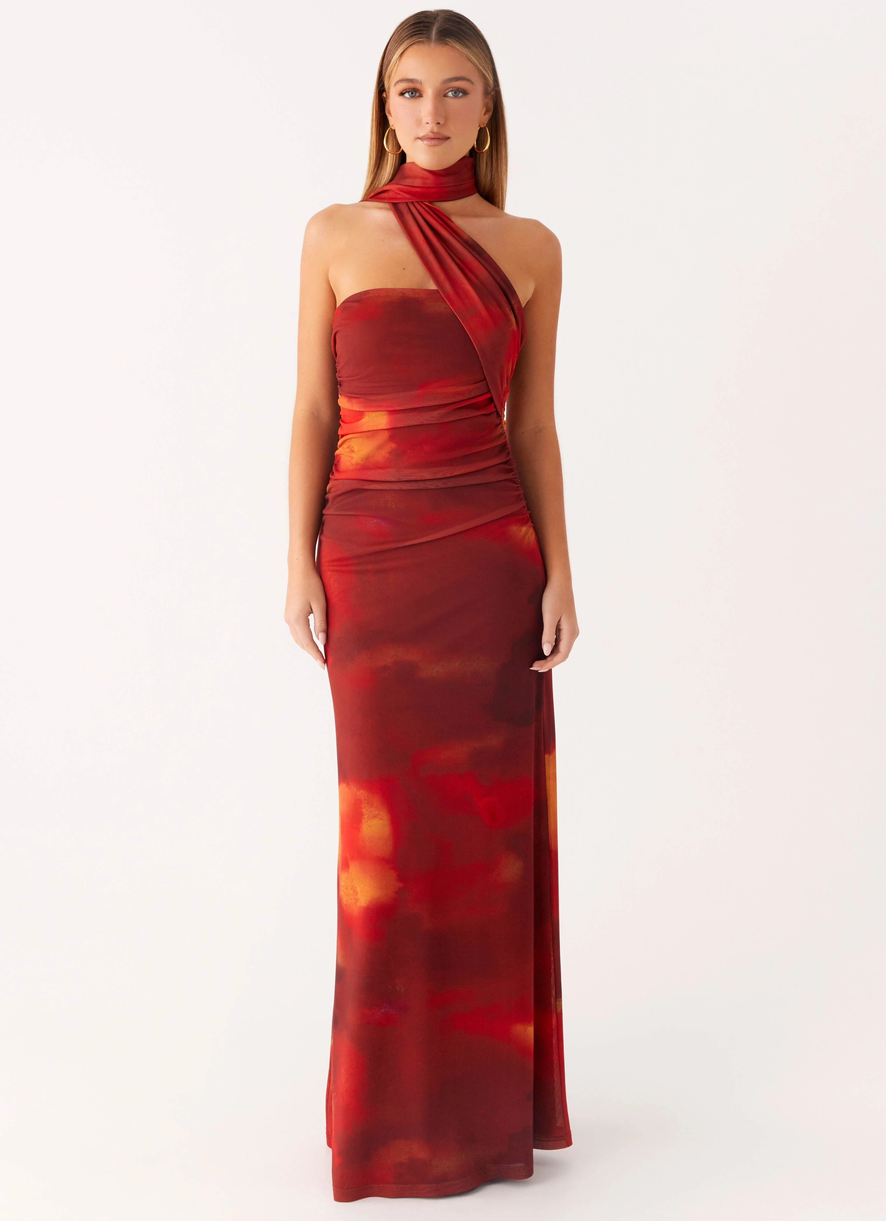Light Motion Songbird Maxi Dress - Scarlet Blur