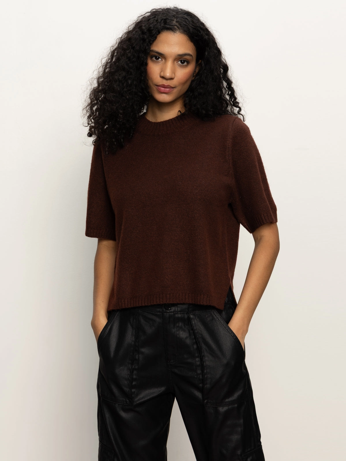 Perfect Sweater Tee Chicory WideNeckOpening