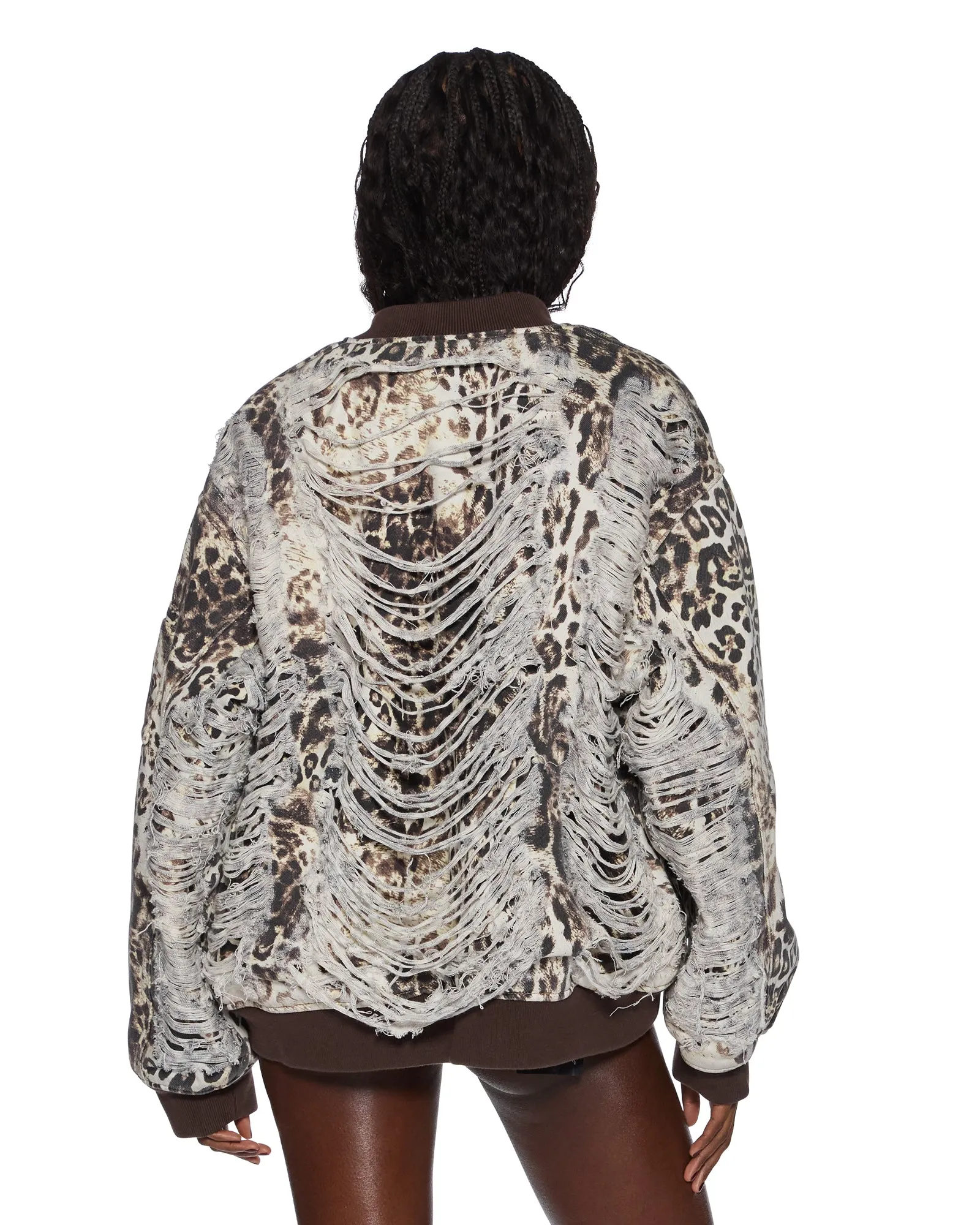 Cream Compression Fit MOWALOLA BOMBER CHEETAH TRASHED