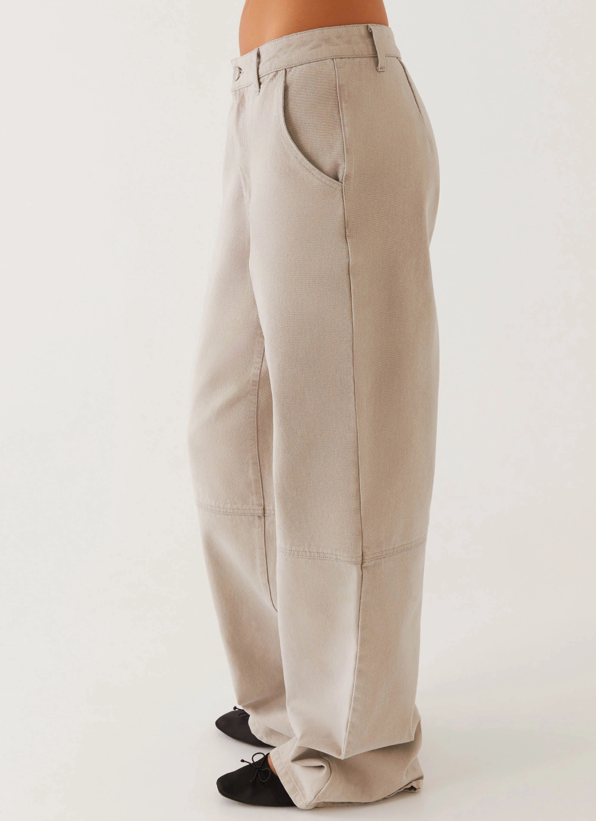 Milani Balloon Denim Jeans - Grey Regular Look Bold Look Parent Style