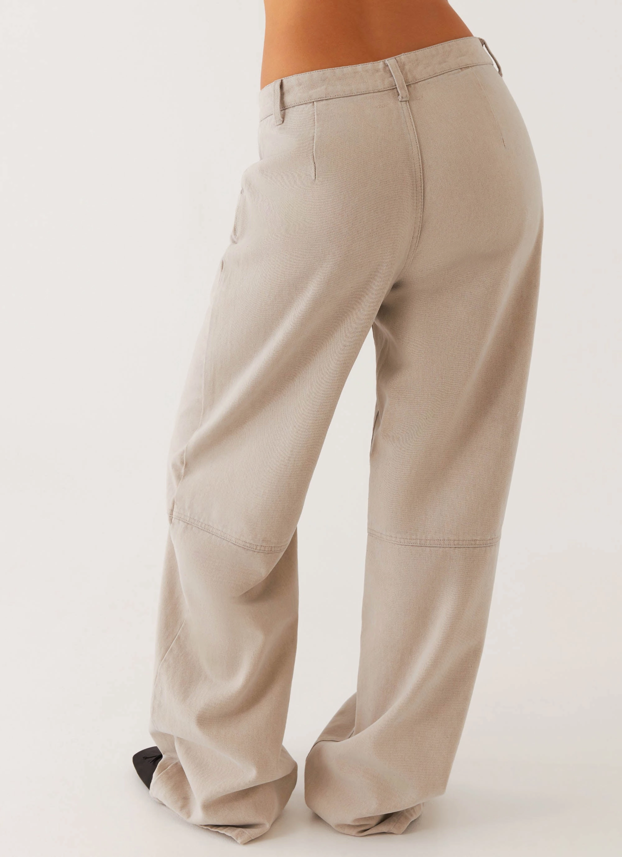 Seamless Waistband Finish Comfy Wear Milani Balloon Denim Jeans - Grey