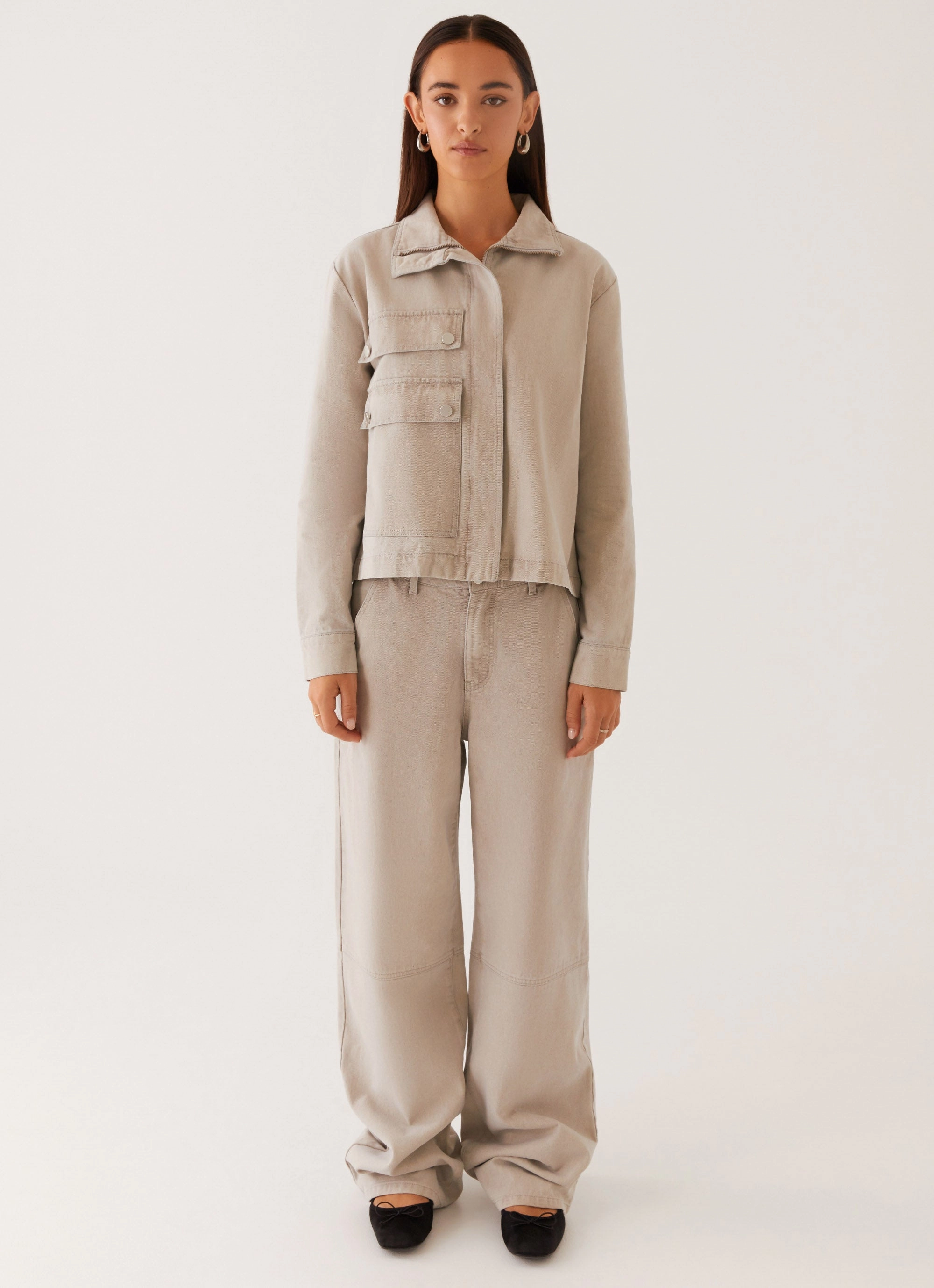 Milani Balloon Denim Jeans - Grey Travel Outfit Evening Stroll Minimalist